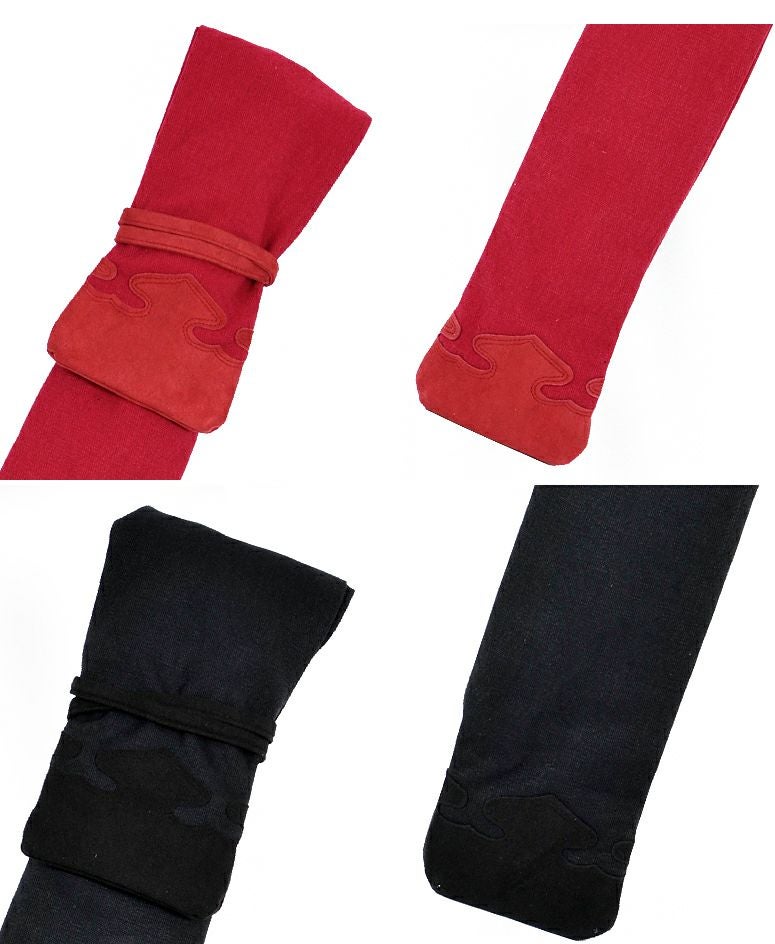 【剣道 竹刀袋】6号帆布雲型付略式3本入起毛撥水デラックス 