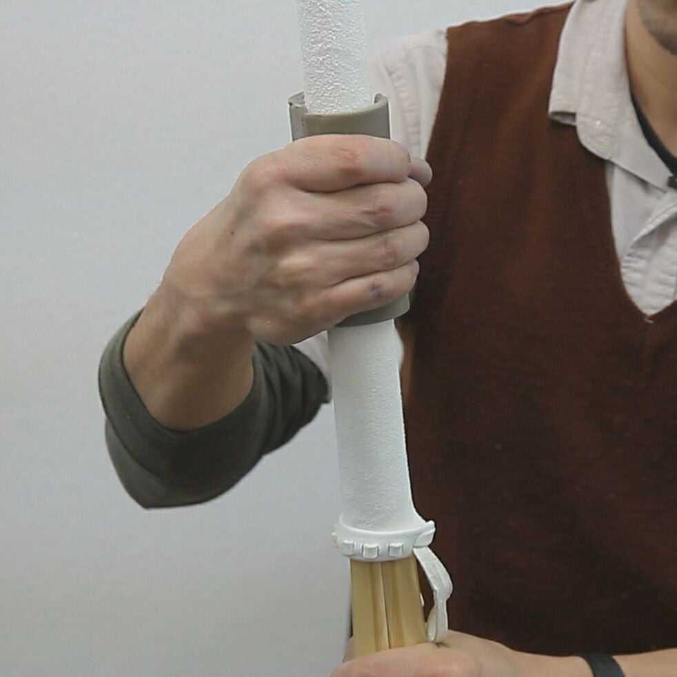 竹刀メンテナンス】竹刀の柄入れに 柄革脱着機用キャッチャーゴム